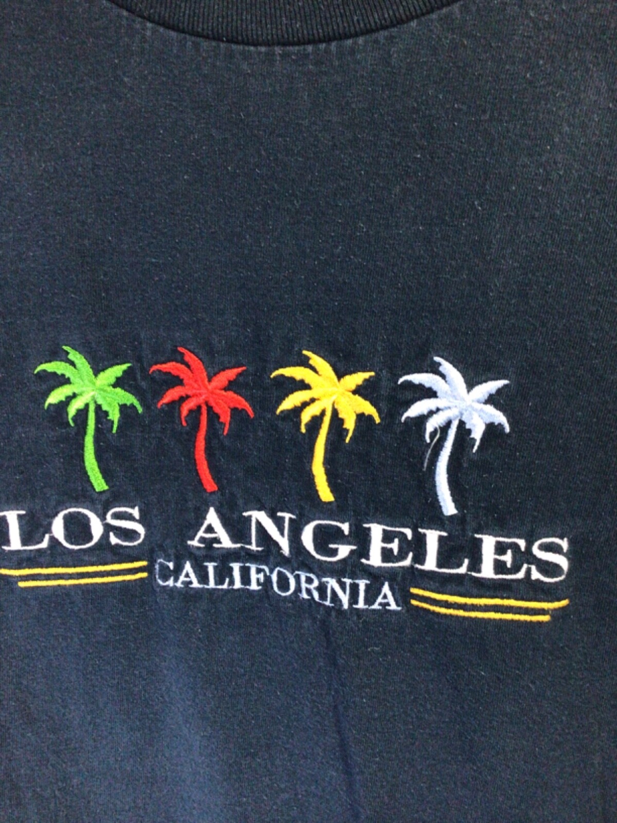 Los Angeles California (Embroidered) Blue 2XL Cotton T Shirt T11 gallery