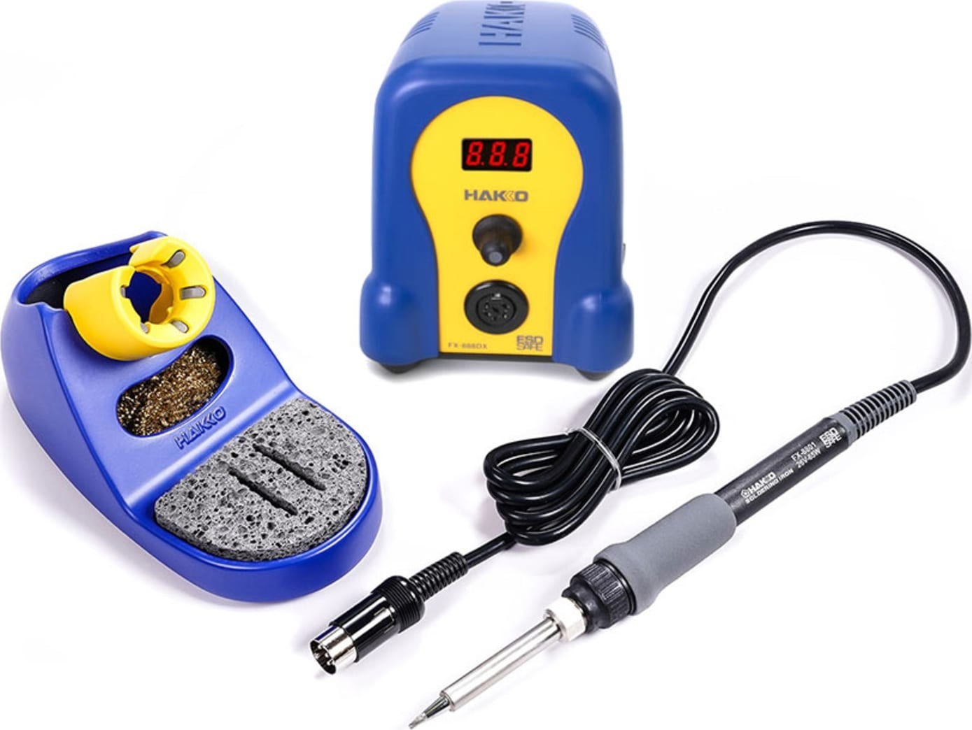 Hakko FX888DX-010BY – Digital Soldering Station with Rotary Encoder (Blue/Yellow