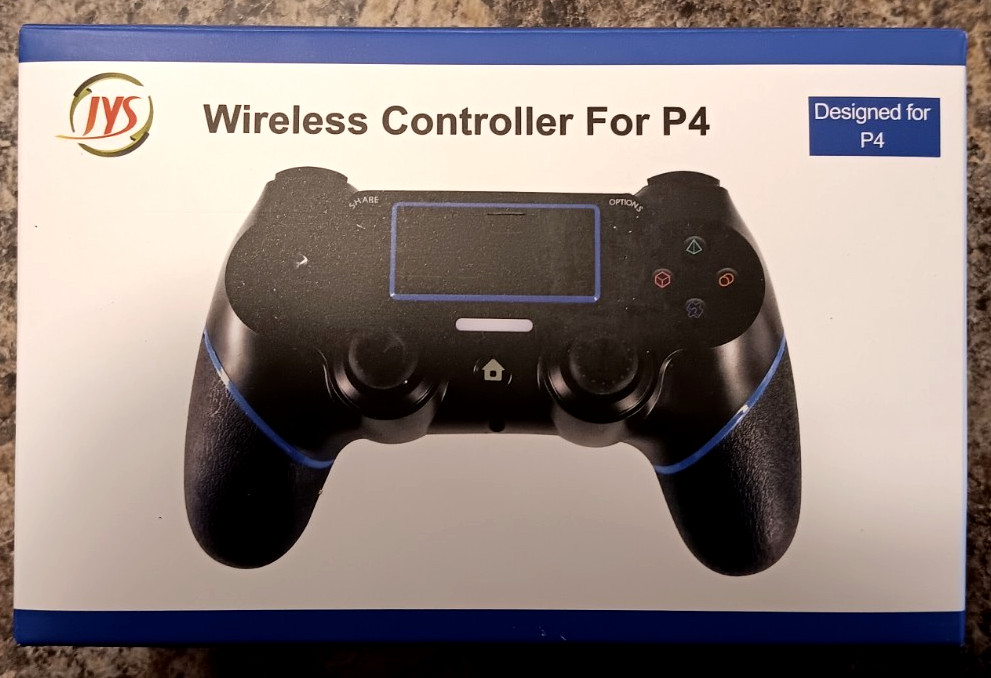 Wireless Controller for P-4 with Non-Slip Grip, 3.5mm Audio Jack and Thumb Caps