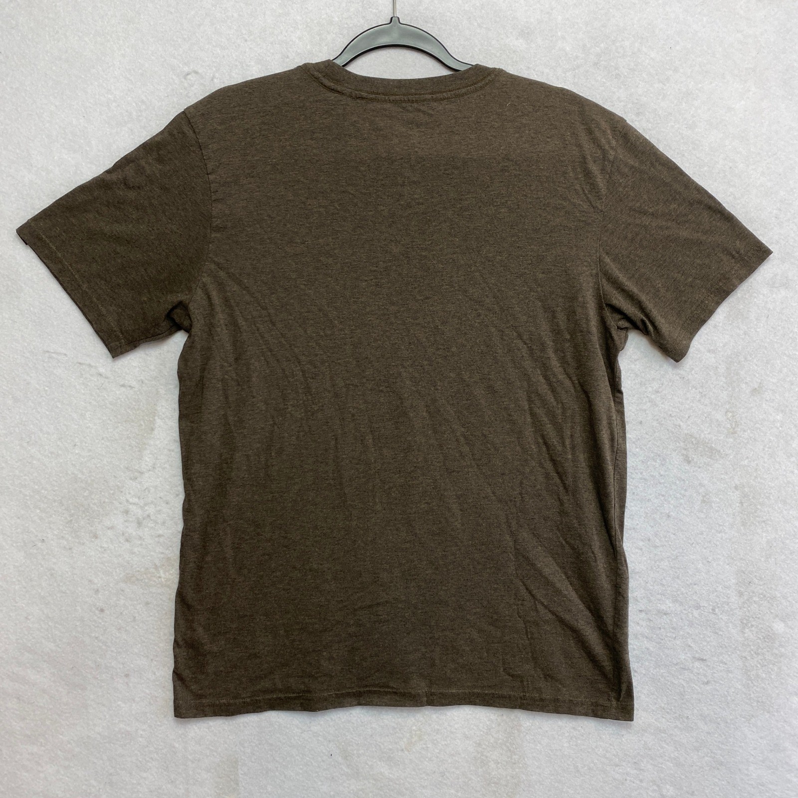 Prana T-Shirt Mens Medium Brown Short Sleeve Crew Neck Heathered Logo gallery