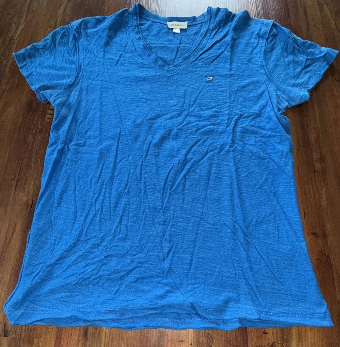 DIESEL Distressed V-Neck Tee Size XL Casual Designer Street Wear City Italy