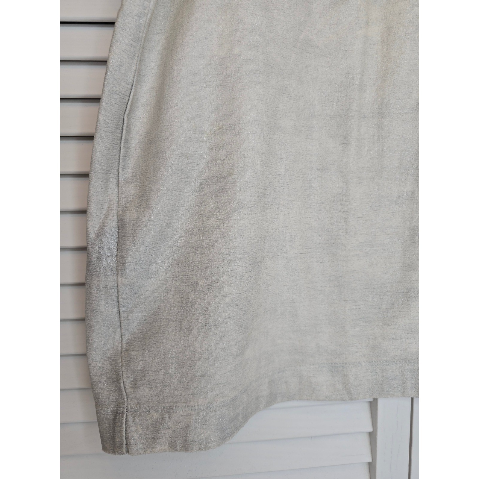 PURPLE BRAND T-Shirt Mens Medium Silver-Effect Textured Knit Logo Tee Streetwear gallery