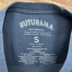 Futurama Planet Express T-shirt Graphic Tee Navy Blue Unisex Short Sleeve Small