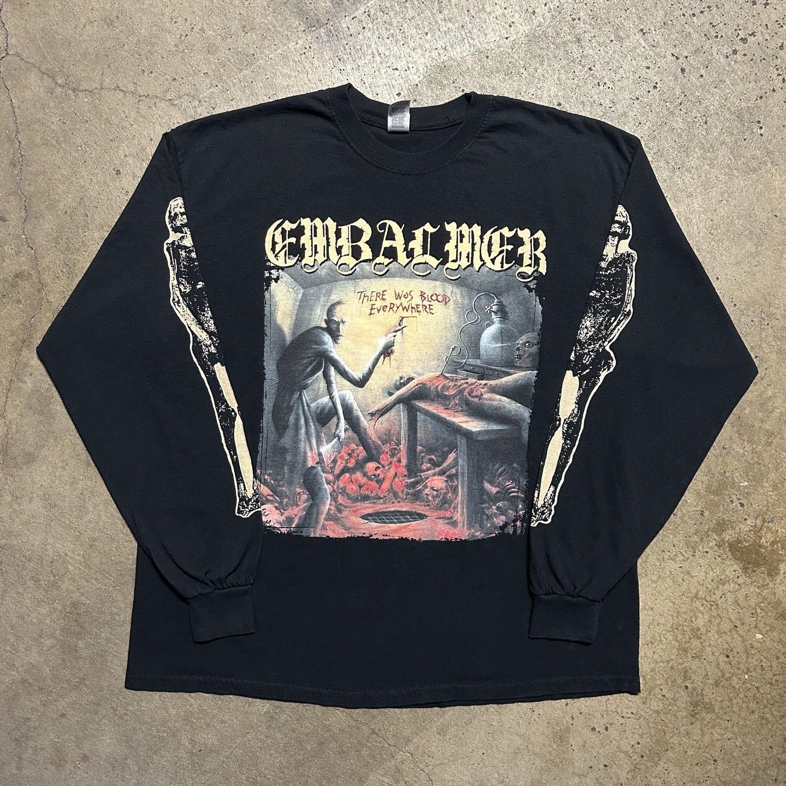 EMBALMER Band Tee Death Metal There Was Blood Everywhere VTG 2010s Print XL MINT