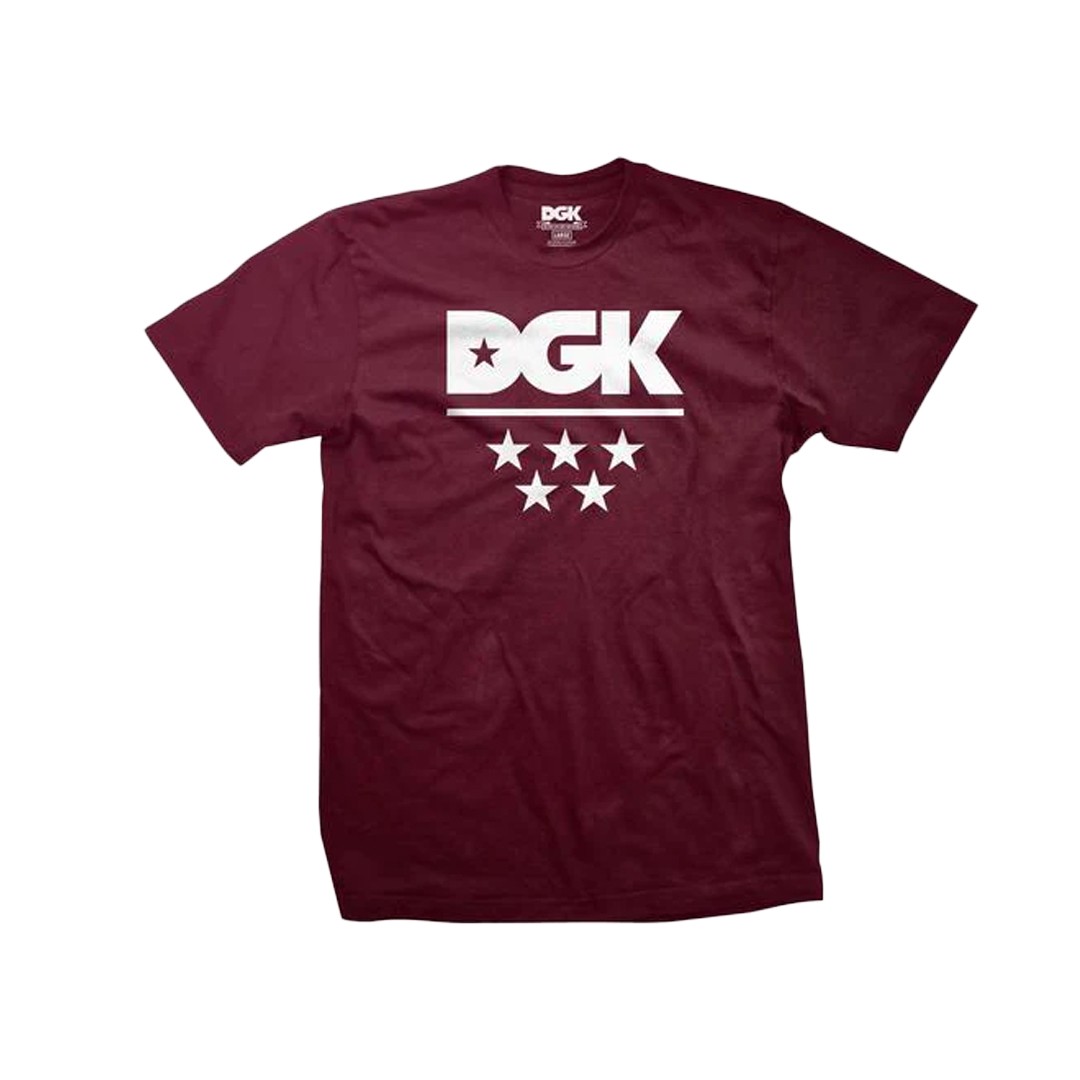 DGK Dirty Ghetto Kids “All Star” Short Sleeve Tee (Burgundy) T-Shirt
