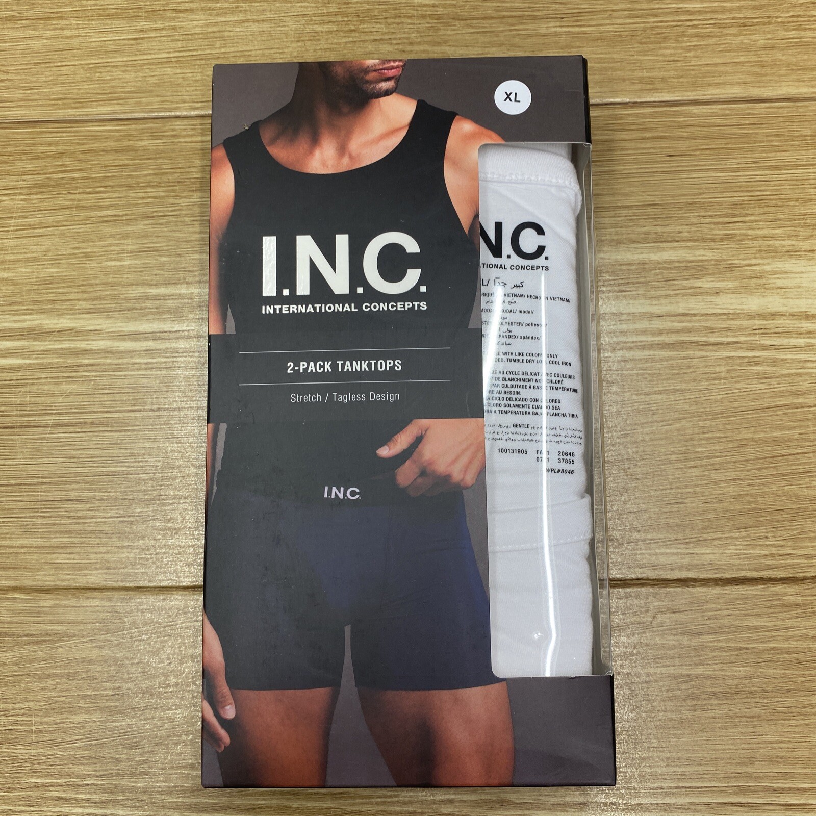 Inc International Concepts Pack 2 Mens Tank Top Stretch Comfort Sleeveless Shirt