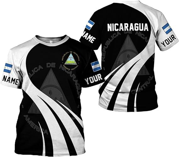 Personalized Nicaragua Shirt 3D, Nicaragua Flag Shirts, Nicaraguan Camisas T-Shi gallery