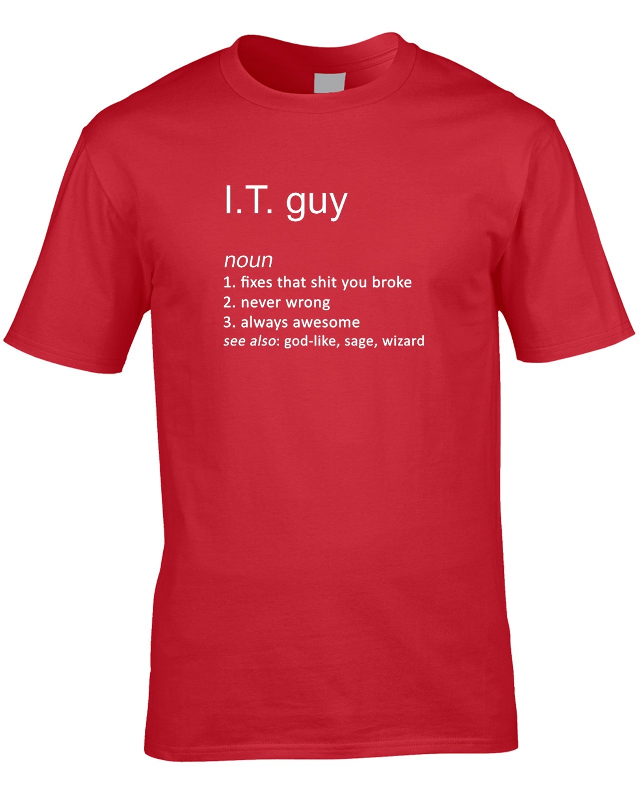 IT Guy Definition Mens T-Shirt Gift Idea Computer PC Tech Engineer Cool Birthday gallery