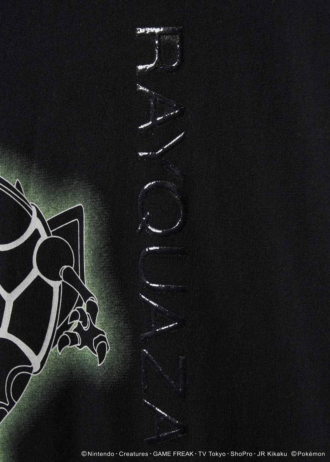 Pokemon Pocket Monsters Rayquaza Big silhouette T-shirt Cotton Black Graniph New gallery