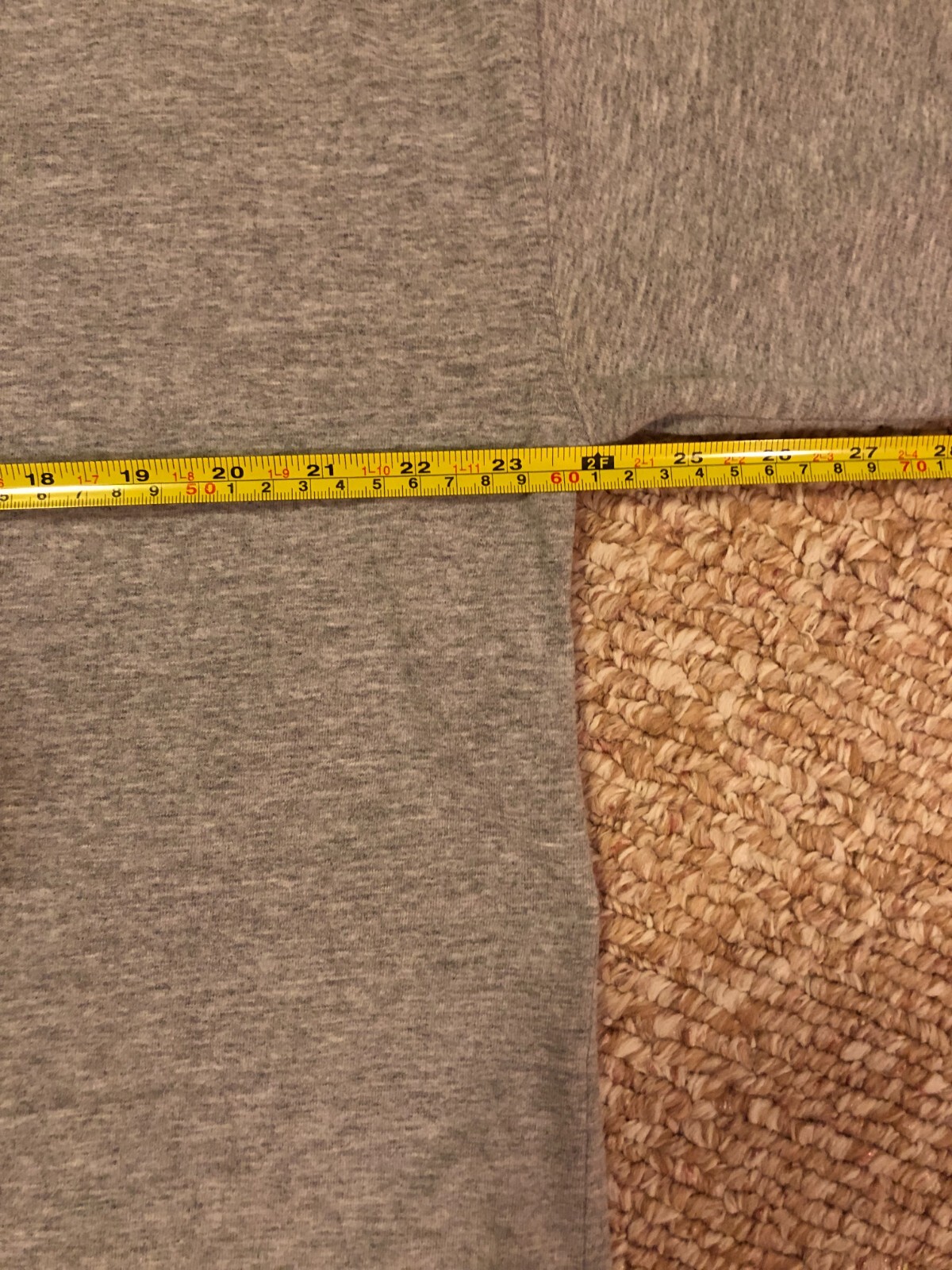 Vtg Heather Gray Russell Athletic Oversized Turtleneck T-Shirt Ribbed Neck Cuffs gallery