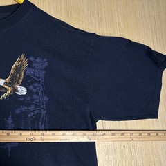 Vintage 90s Nature Eagle River Absolute Quality XL Navy Blue Graphic Shirt Men’s