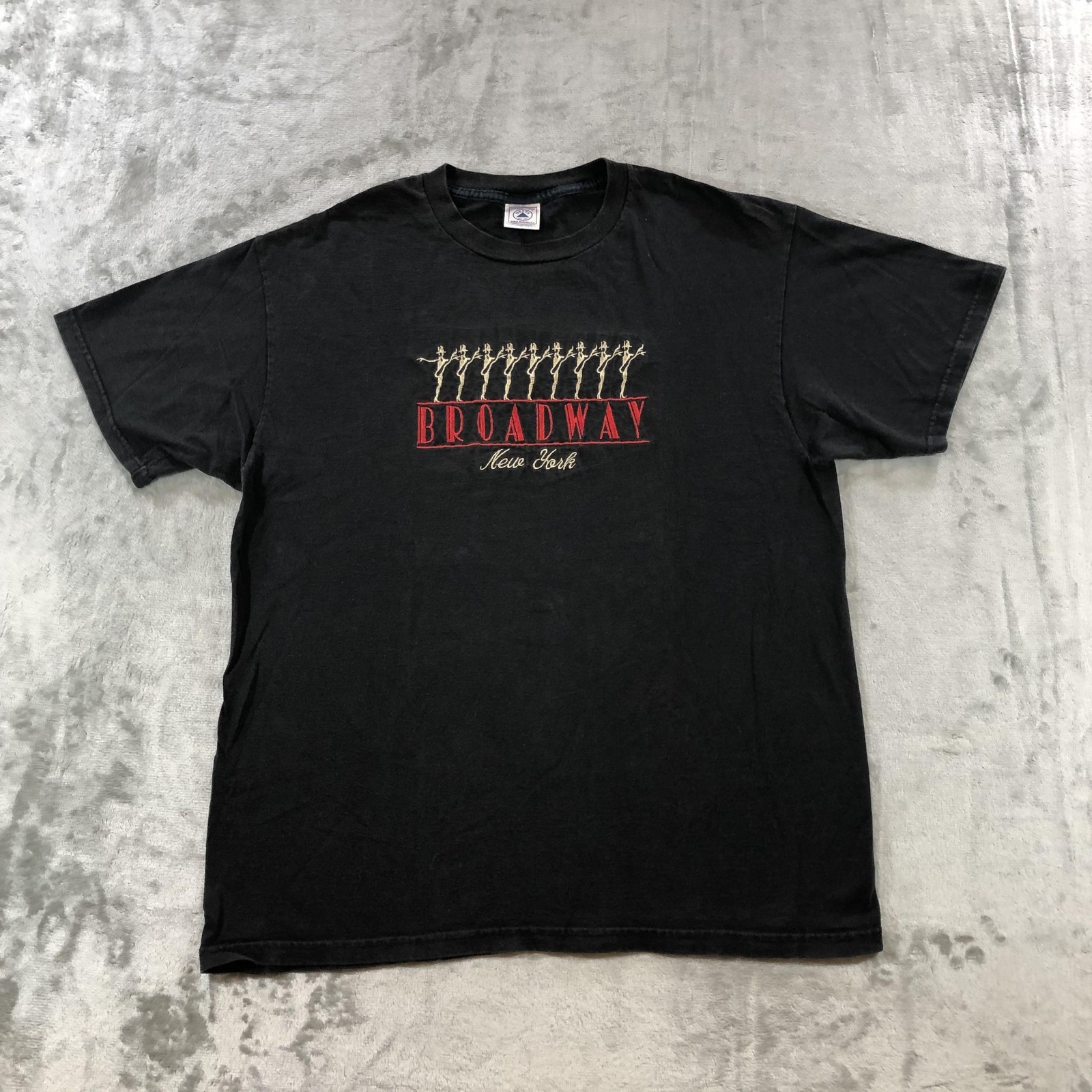 Vintage Broadway New York Shirt Mens Large Black Delta Theater Graphic Tee gallery