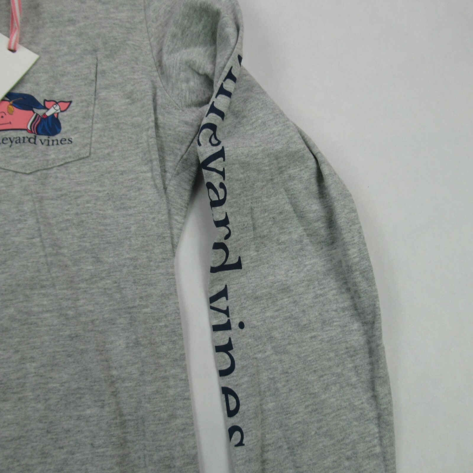 Vineyard Vines Shirt Mens 2XS Gray Long Sleeve Crew Neck Pocket Cotton gallery