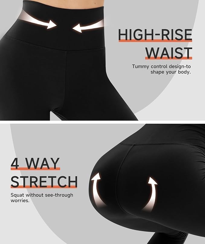 Leggings with Pockets for Women - High Waisted Tummy Control Workout Yoga Pan... gallery