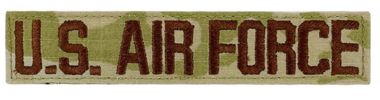 US AIR FORCE SCRIPT EMBROIDERED ON OCP W HOOK N LOOP UNIFORM TAPE PATCH PIN UP!! gallery