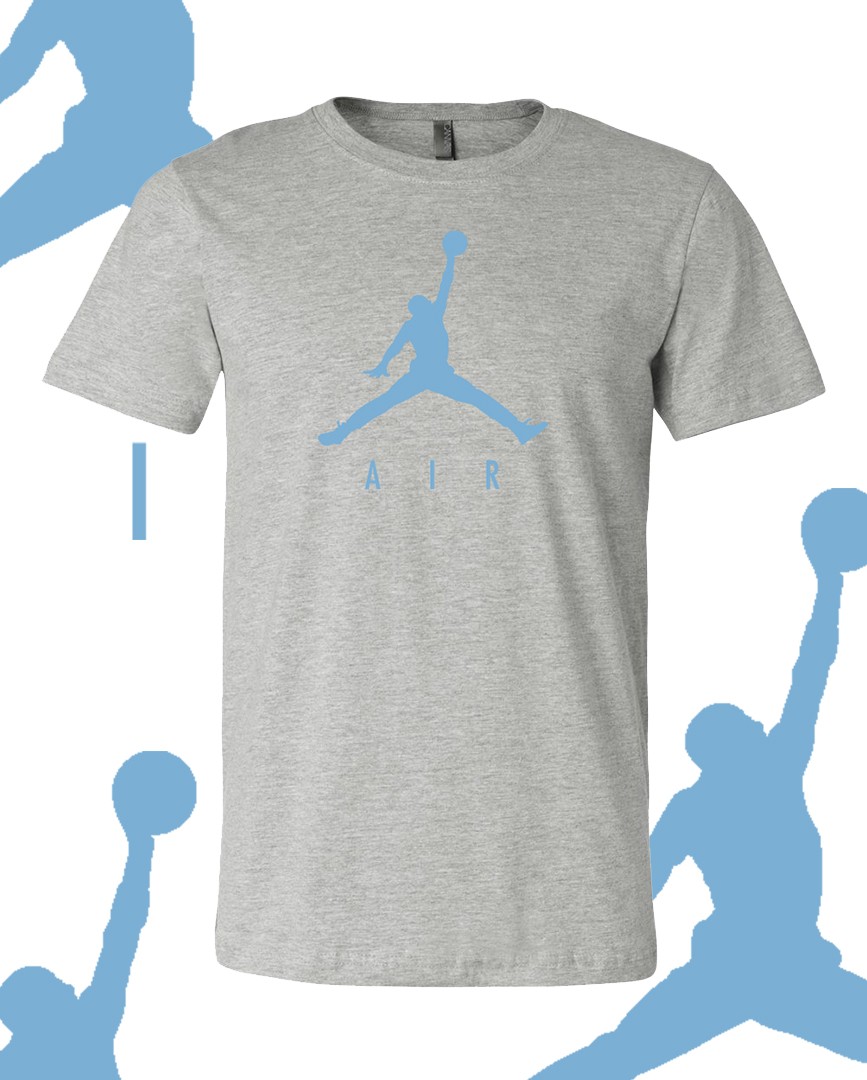Men's Basketball AIR Baby Blue MJ Sports T-Shirt Tee Fast Ship!! gallery