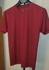Weston Jon Boucher Shirt Mens S small Burgundy New Short Sleeve Crew Neck