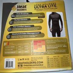 Heat Holders Men’s ULTRA LITE™ Base Layer Top Black Size XL