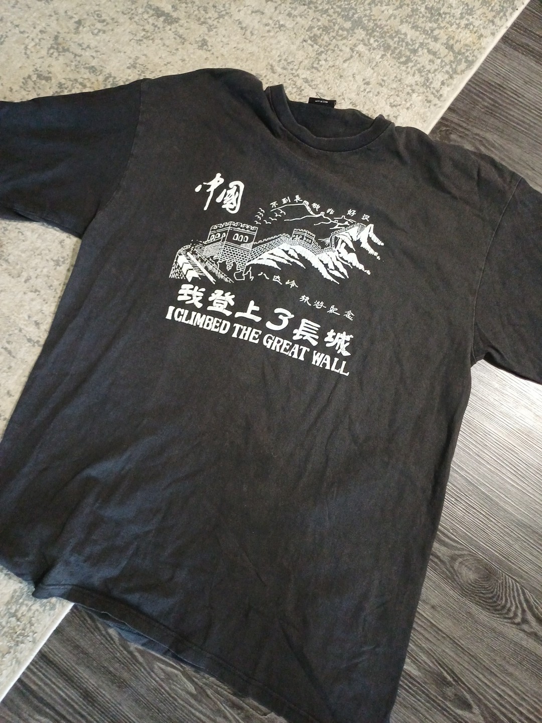 Vintage I Climbed The Great Wall T Shirt Adult Large Tourist China Hipster 3X gallery