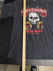 Size L – Vintage Harley Davidson Cayman Island Eagles Nest Cycles Black T shirt