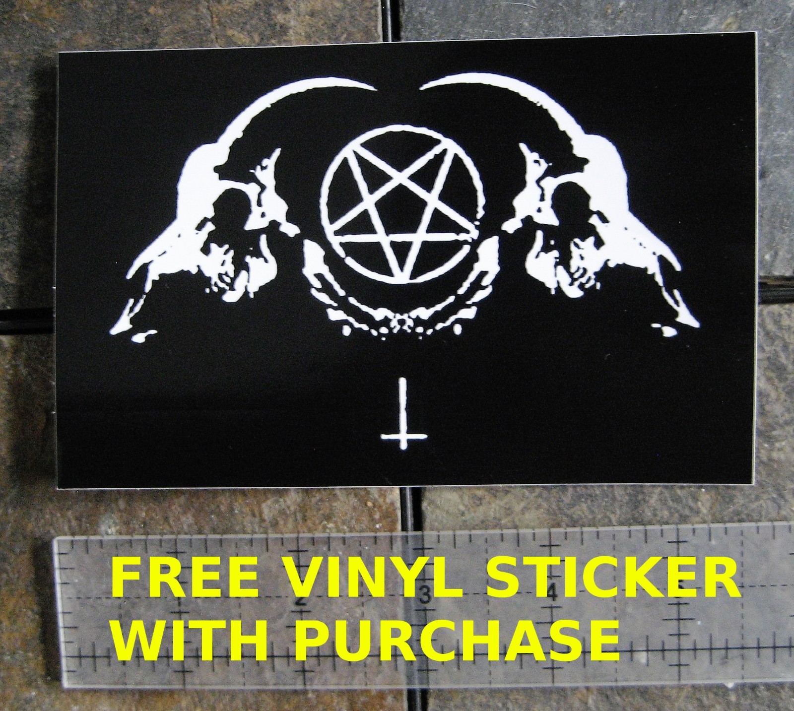 Satanic Goat Skull T Shirt Punk Occult Gothic Satan Metal Baphomet Pentagram Tee gallery