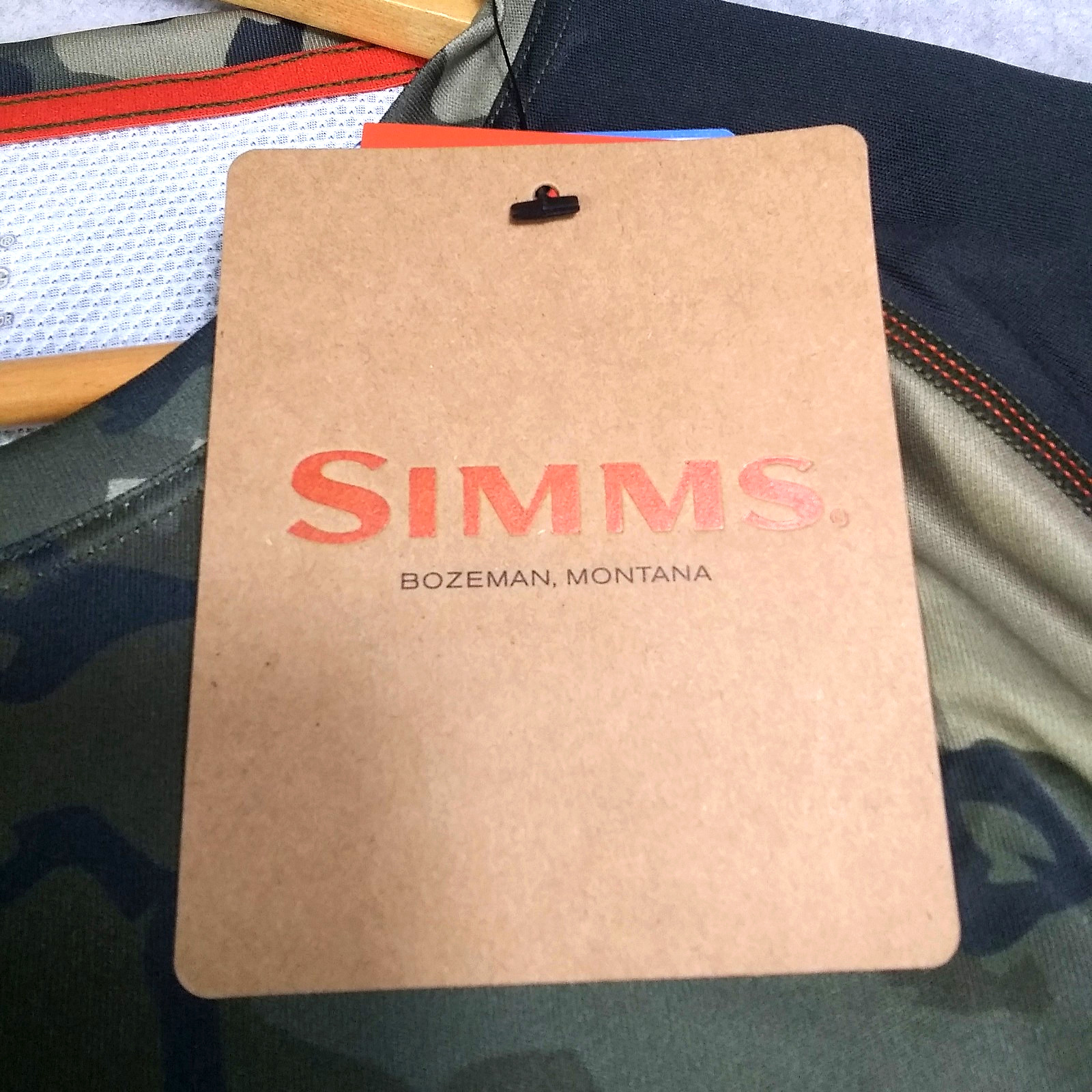 Simms Fishing Mens XL T Shirt Challenger Solar Regiment Camo UPF 30 NEW gallery