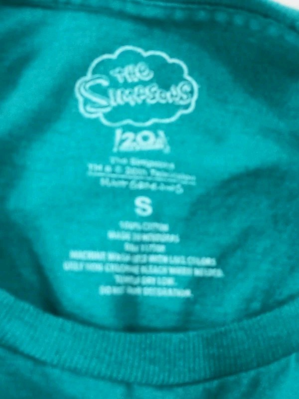 Bart Simpson Skateboard T-Shirt Adult Small Teal Kwik-E-Mart Cotton The Simpsons gallery