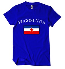 YUGOSLAVIA YUGOSLAVIA COUNTRY FLAG Royal Blue Cotton Unisex T-Shirt Tee Top