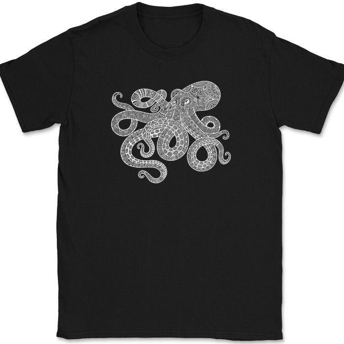 Octopus Mandala T-Shirt Deep Ocean Beautiful Pattern Gift Graphic Tee gallery
