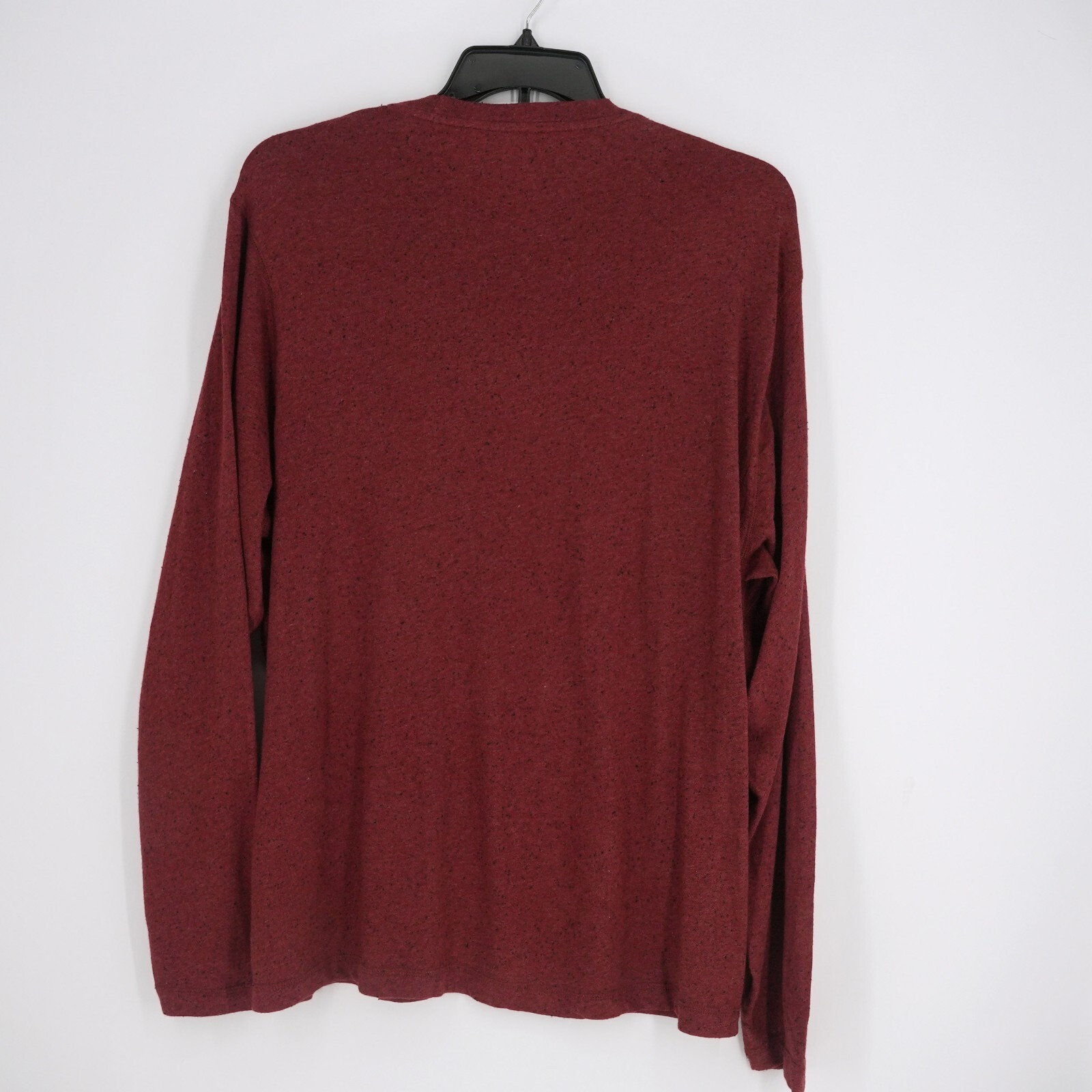 Cremieux Men's Long-Sleeve Shirt Crew Neck XL Red Black Specks NWT gallery