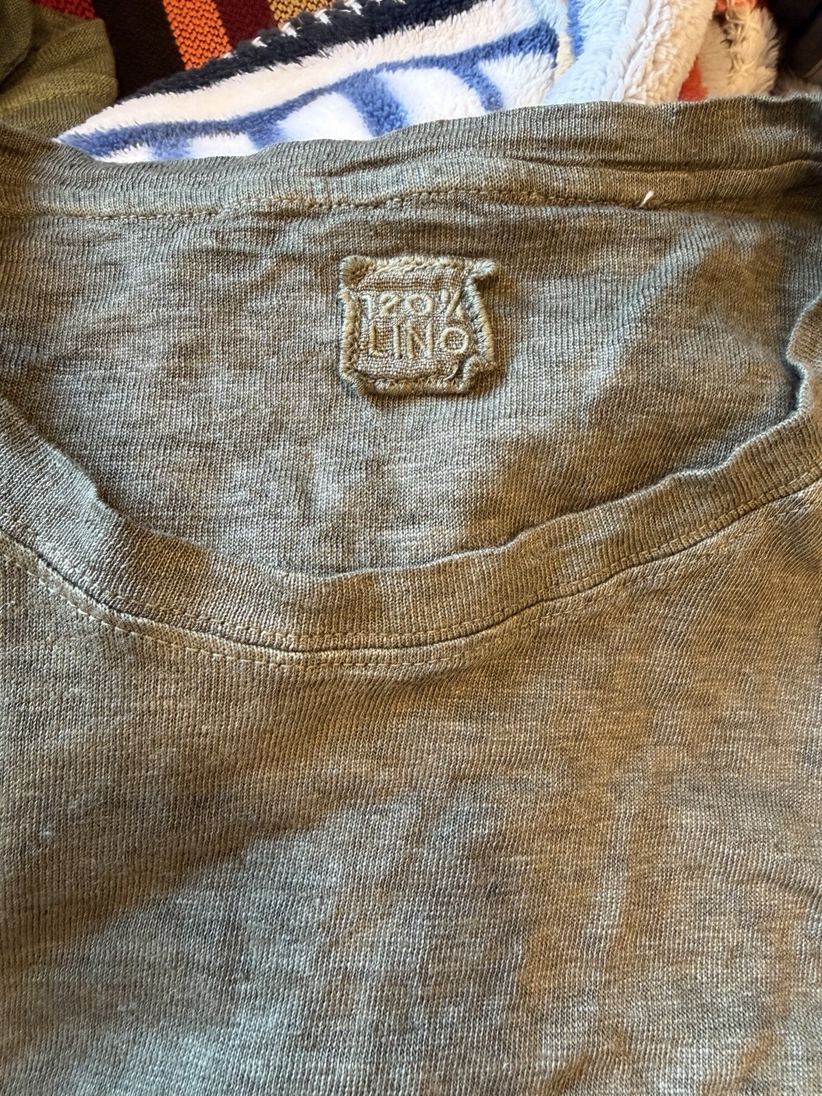 Men’s 120% Lino L Crew Neck 100% Linen T Shirt Men’s Green NWOT Sonny Hayes F1 gallery