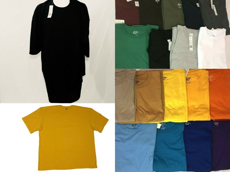 T-Shirts Short Sleeve Tees Heavyweight Shirts Solid BIG TALL Oversize UP TO 10XL gallery