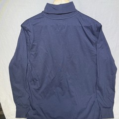 L.L.Bean Mens Medium Regular Navy Turtleneck Shirt Traditional Fit 100% Cotton