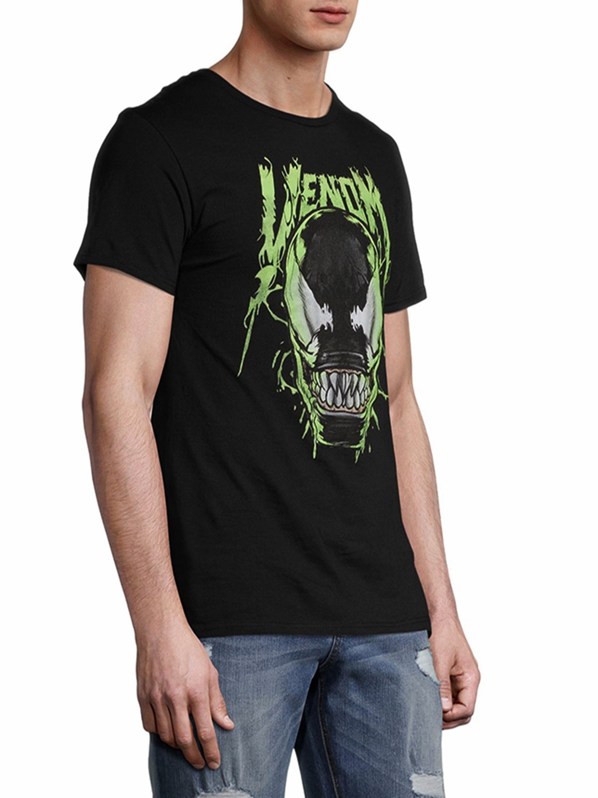 Marvel Comics Men's Spider-Man Venom Green Ooze Character Adult T-Shirt gallery