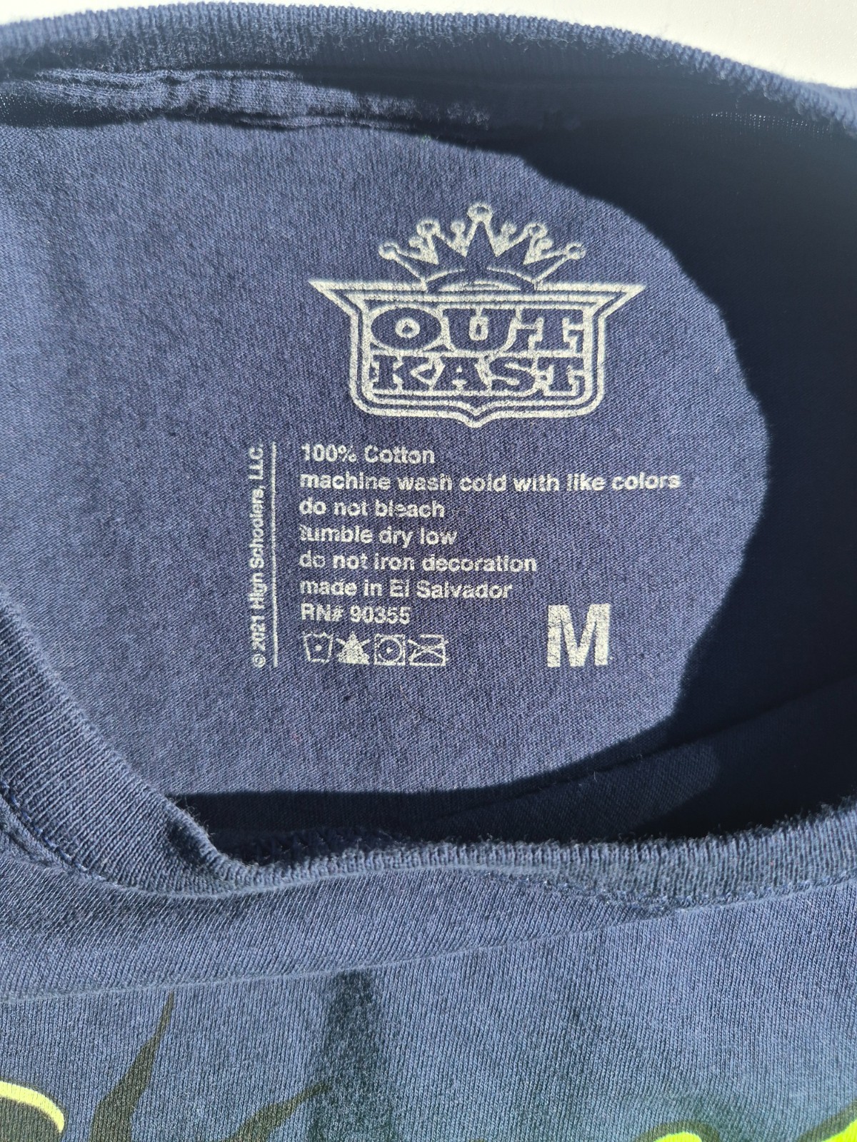 Outcast Blue Green UFO Mens Shirt Tee Rap Size M gallery