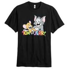NWT Tom & Jerry Men’s Black Pals Graphic Tee L