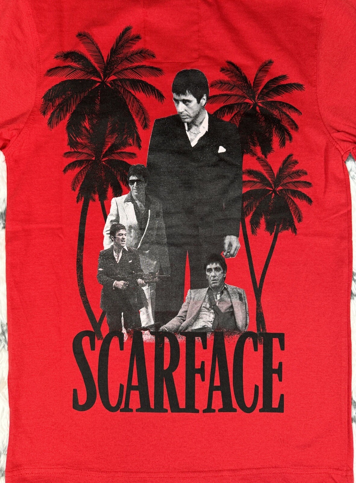 REASON Scarface Tony Montana Pocket Tee Shirt Red Men’s Size S *NEW* RARE gallery