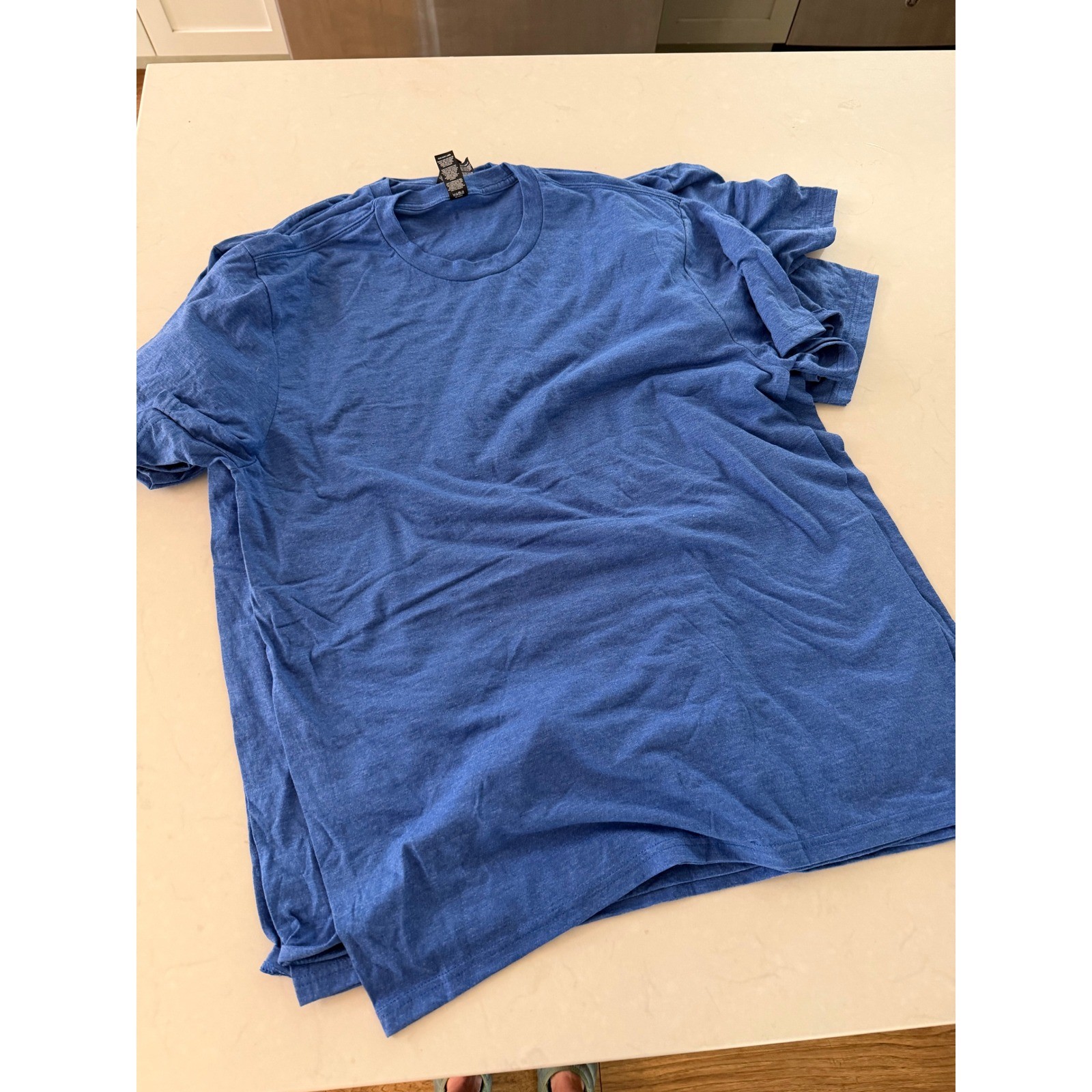 District Perfect Tri Crew Neck Tee Mens Large Heather Royal Blue Tri-Blend Shirt gallery