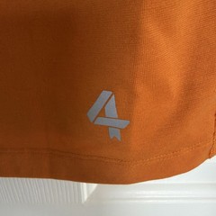 Fourlaps Shirt Men’s Large Orange Short Sleeve Casual Active 7% Wool