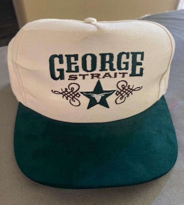 RARE Vintage George Strait Forest Green & Maroon Lettering w/Leather Bill gallery