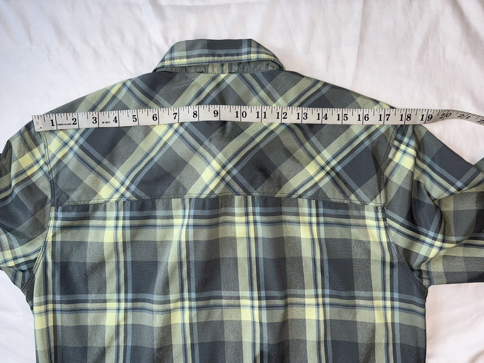 Simms Men's Green Plaid Nylon Blend Fishing Short Sleeve Shirt Size S gallery