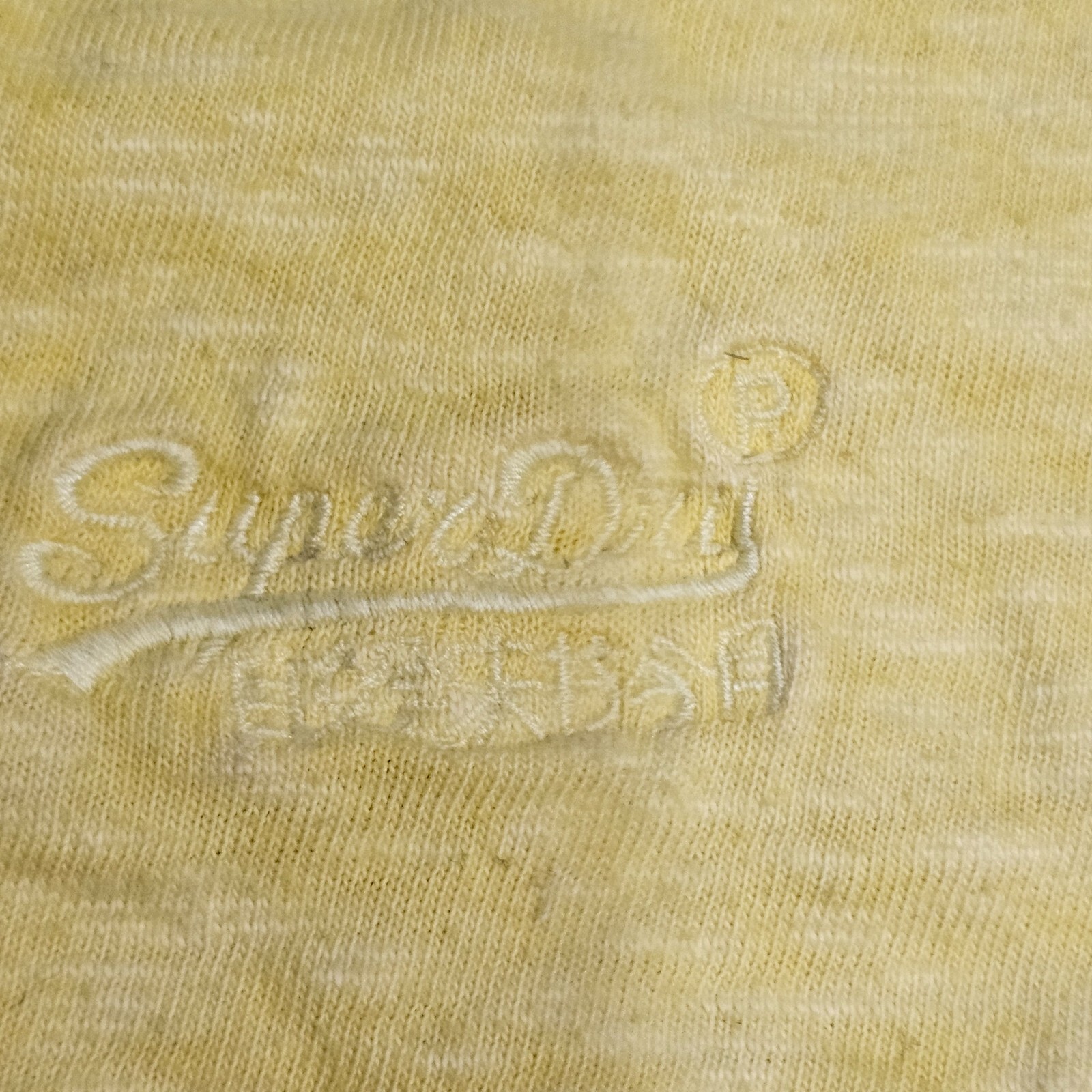 Stains* Superdry Shirt Medium Neon Yellow The Orange Label T-Shirt Mens Roll U9 gallery