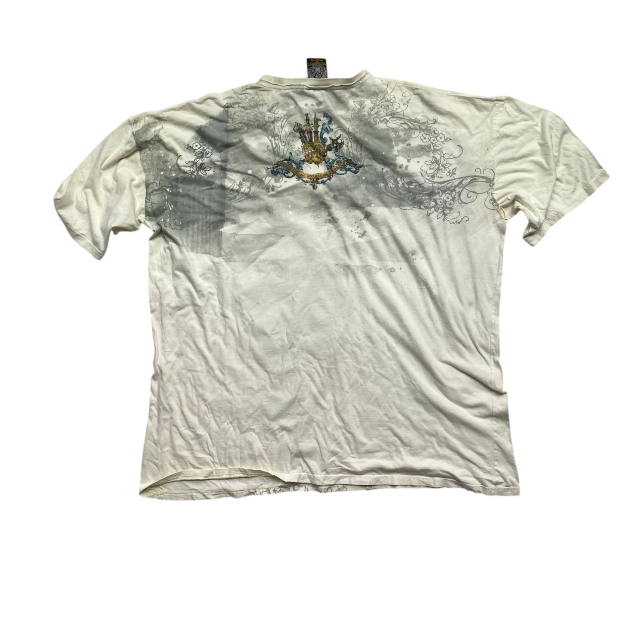 Miskeen Originals Affliction type Shirt White Print Y2K Men's 4XL gallery