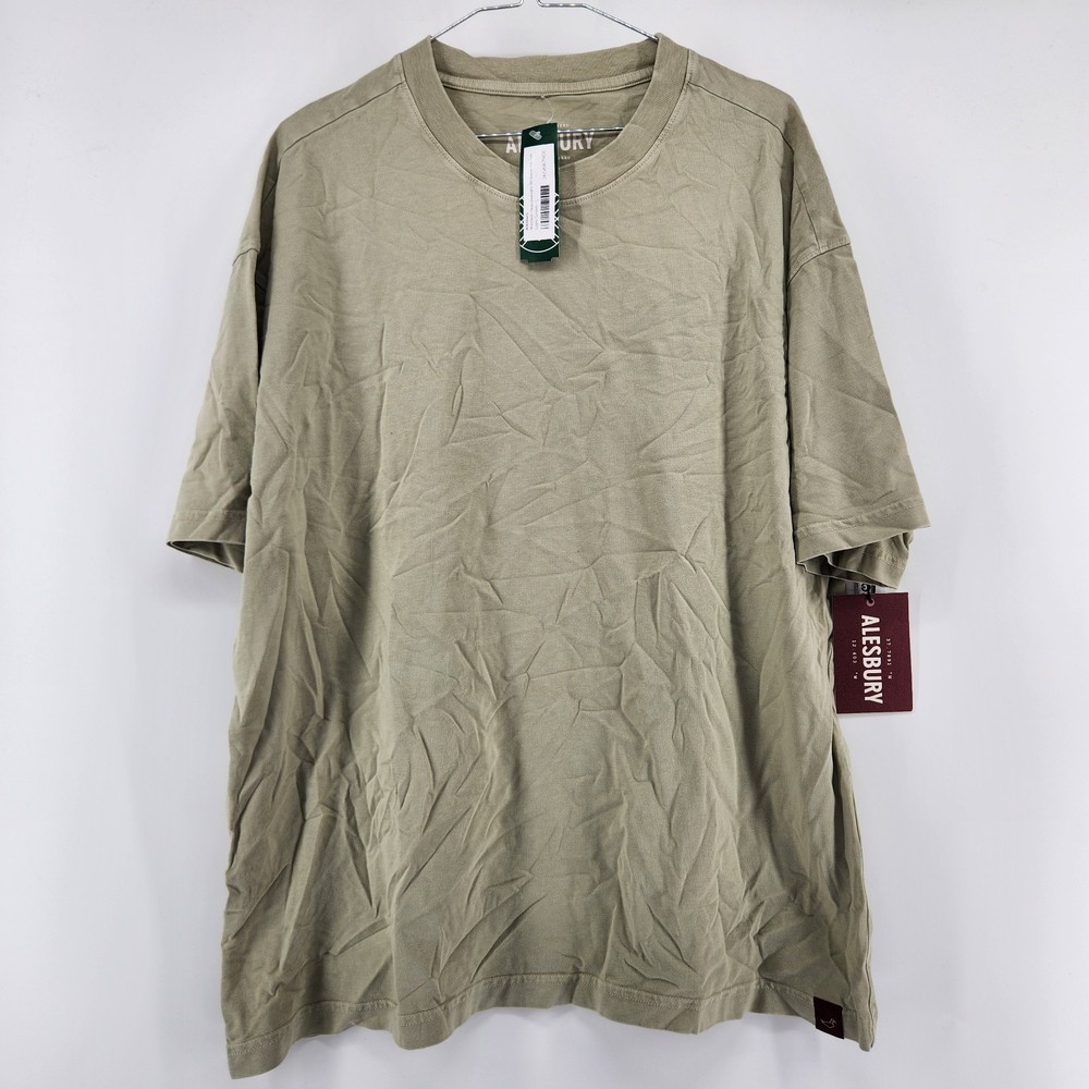 Alesbury Men’s Light Green Large Washed Heavyweight Relaxed Fit Tee NWT
