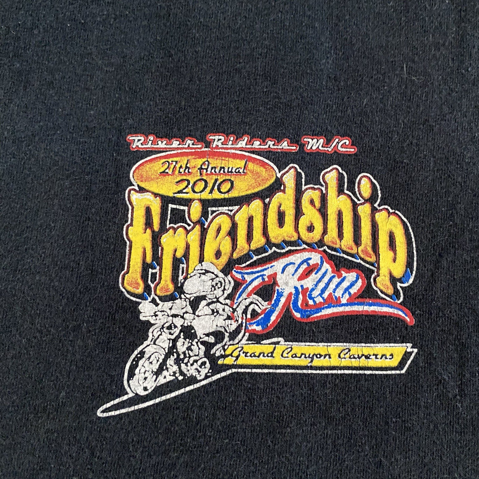 River Riders Friendship Run Shirt Mens XL Black Grand Canyon Choppers Biker 2010 gallery