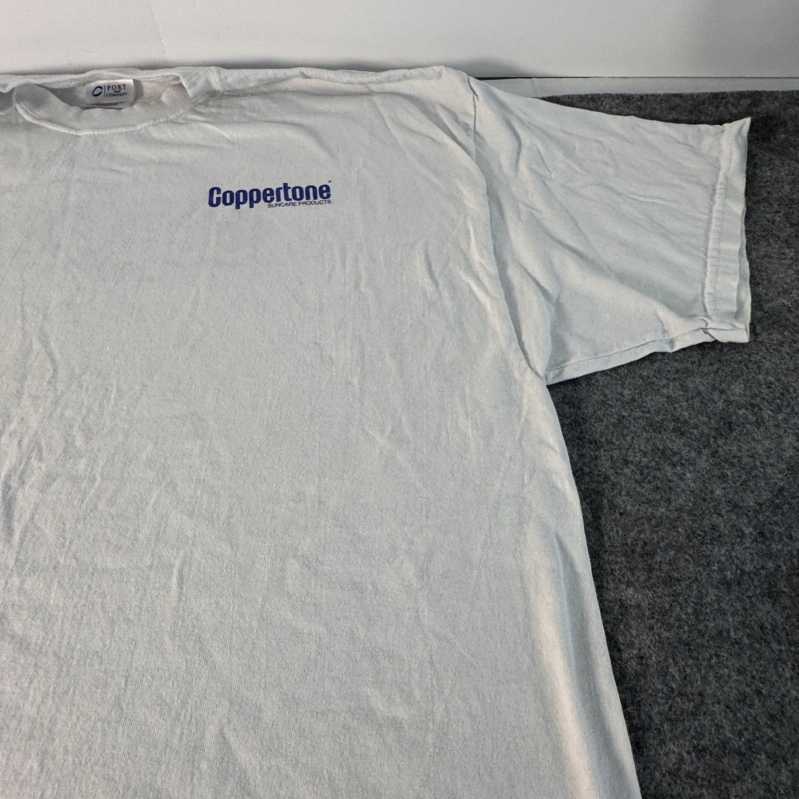 Unisex T-shirt Classic Coppertone Girl Logo (Beach, Dog) White T-Shirt Size XL gallery