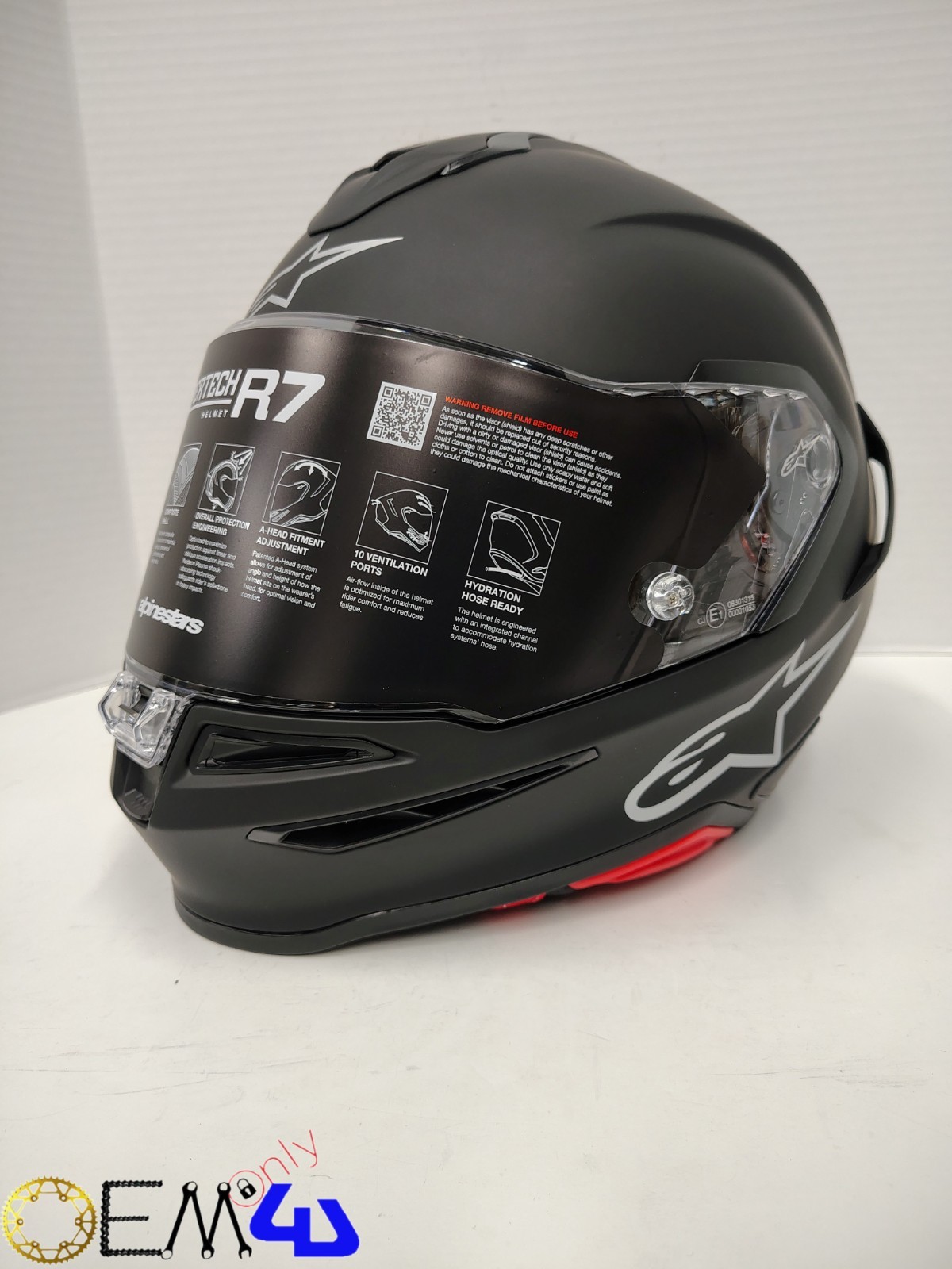 Alpinestars Supertech S-R7 Black Matte Helmet ECE06/DOT Pick Size
