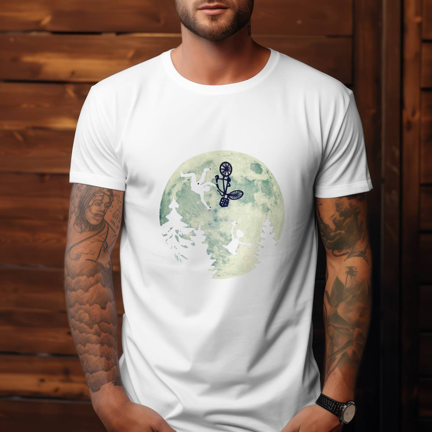 E.T. BIKE CRASH T-Shirt | Classic Spielberg Film Tee | 1980s Sci-Fi Movie Top gallery