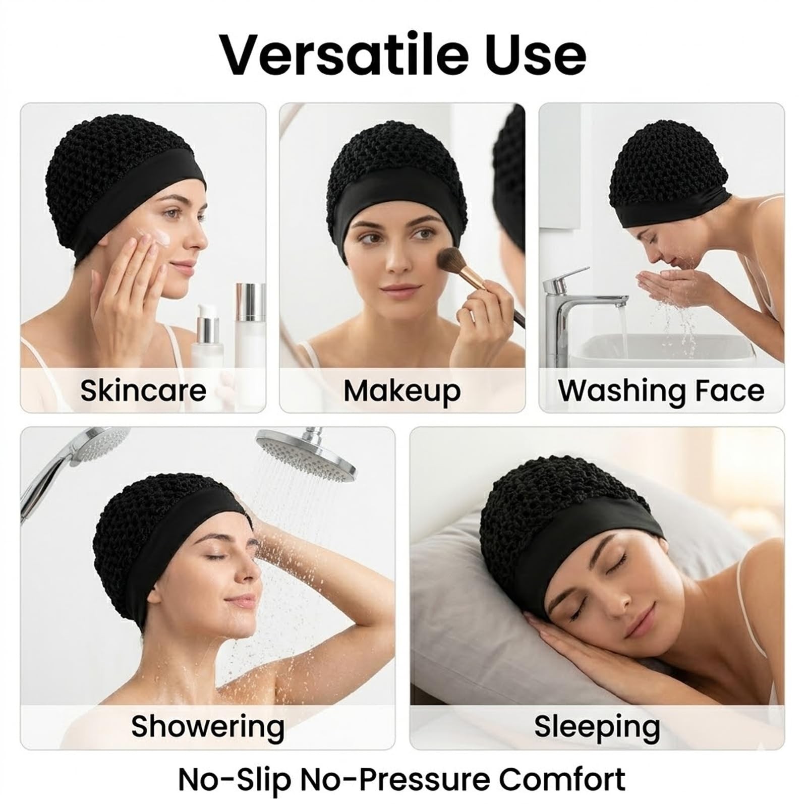 3 Packs Mesh Hair Net, Stretchy Elastic Hair Bonnet for Sleeping, No Marks & ... gallery