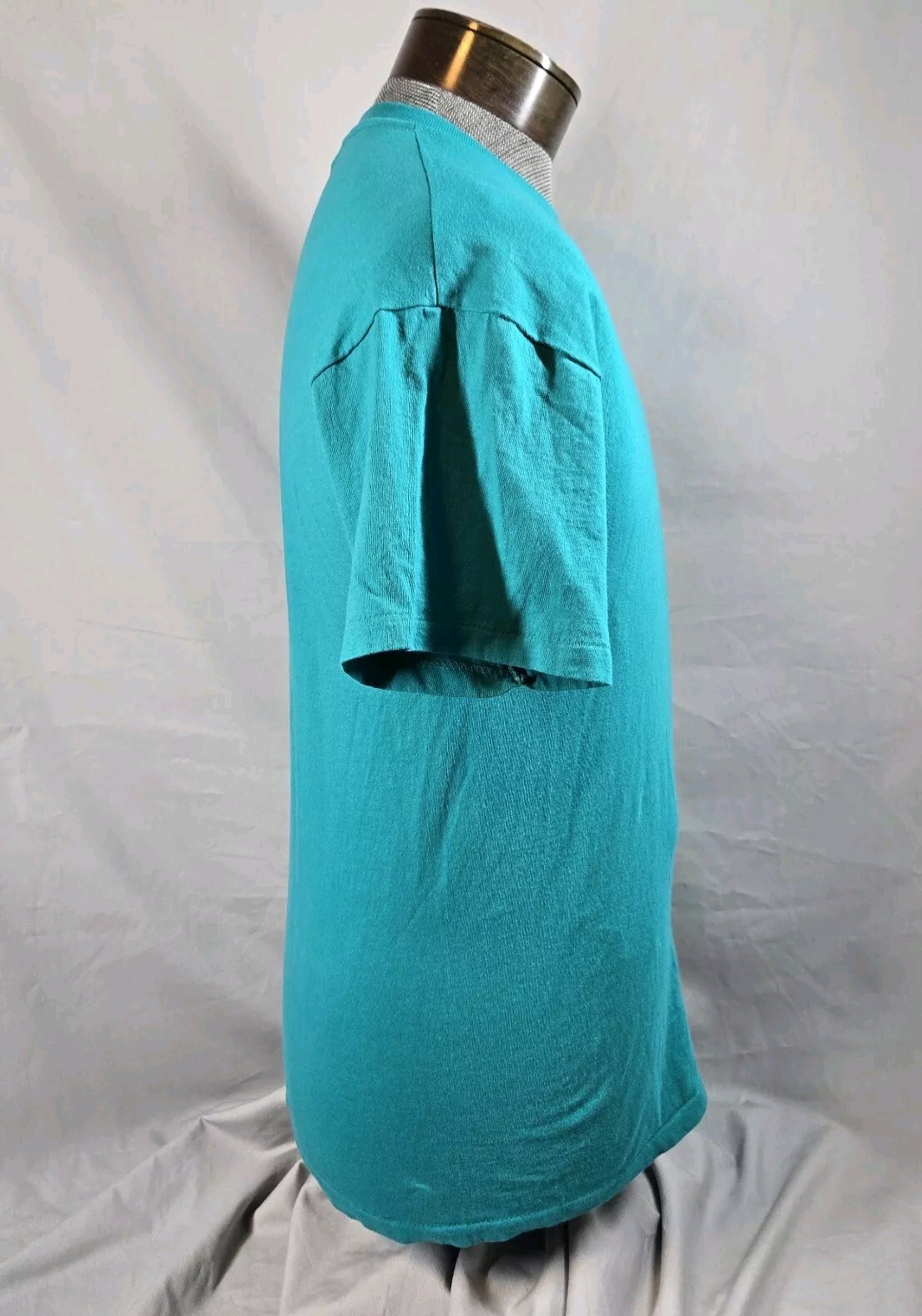 Hanes T Shirt Mens L Teal Green Blank Short Sleeve Vintage 90s Single Stitch gallery